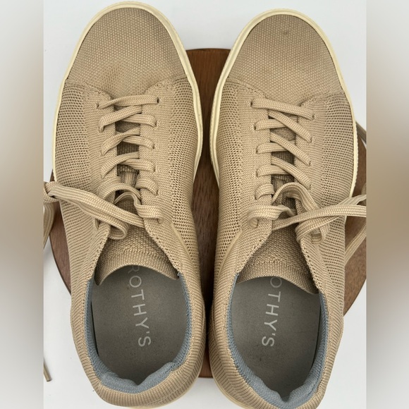 Rothy’s RS02 The Lace Up Tan Beige Sneakers Women’s Shoe 9.5 Men 8 - Picture 6 of 7